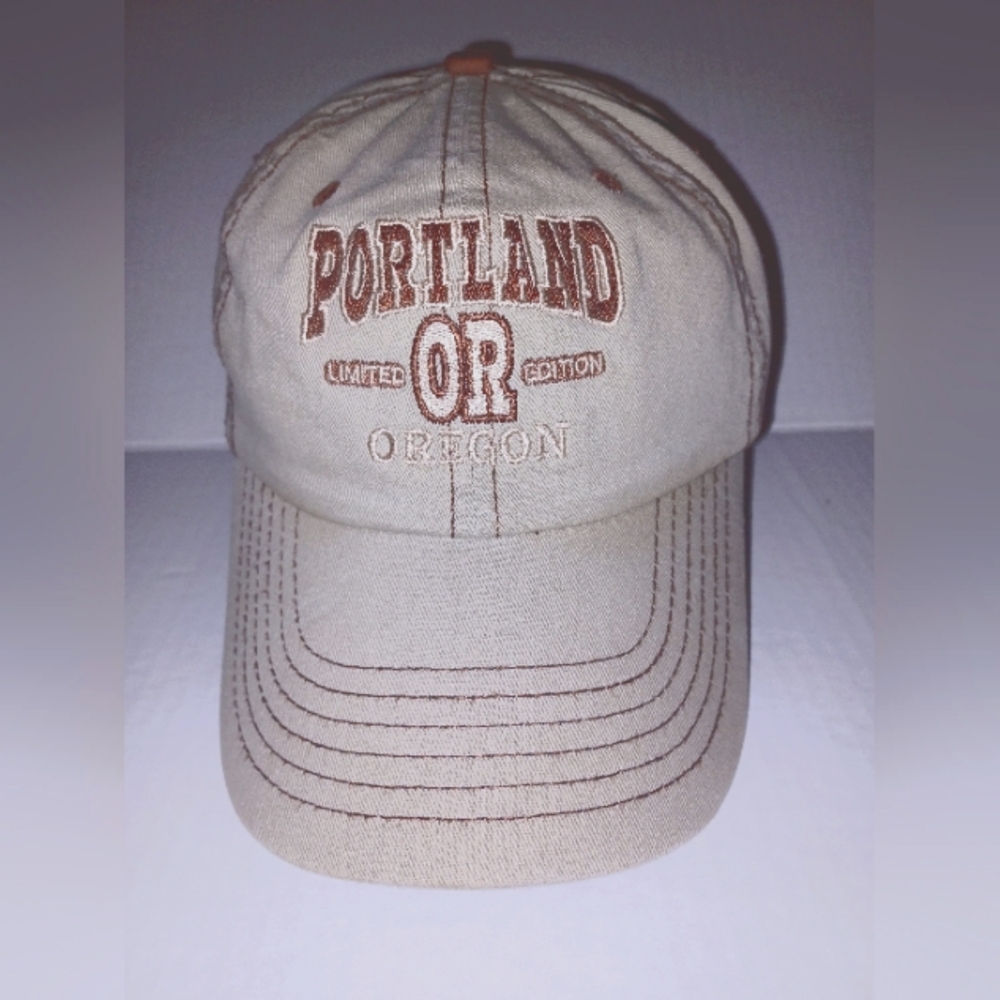 Portland Oregon Tan & Brown Baseball Cap